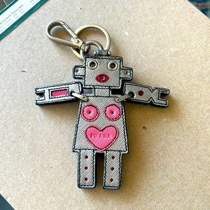 Saffiano Leather Robot Bag Charm